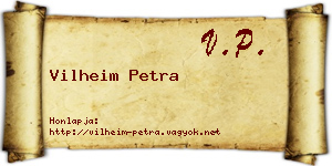 Vilheim Petra névjegykártya